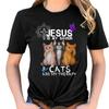 Cat Lovers \Jesus Is My Savior Cats Are My Therapy\ Women