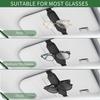 Magnetic Leather Sunglass Holder,Car Glasses Clip for two glasses, Eyeglass Hanger Clip for Car Sun Visor, Suitable for Different Size Eyeglasses   -Y