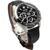 Мужские кварцевые часы Seiko с хронографом SBTR021 Черный кожаный ремешок Точность 1/5 секунды