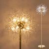 Chende Crystal and Brass Floor Lamp, Nordic Fireworks Design, 8-Light Chandelier, LED G9, Stylish, Bright, Modern, Floor-Standing, Easy Assembly,
