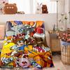 This soft flannel blanket features Digimon Adventure monsters cartoon characters and is suitable for beds, bedrooms, sofas, picn