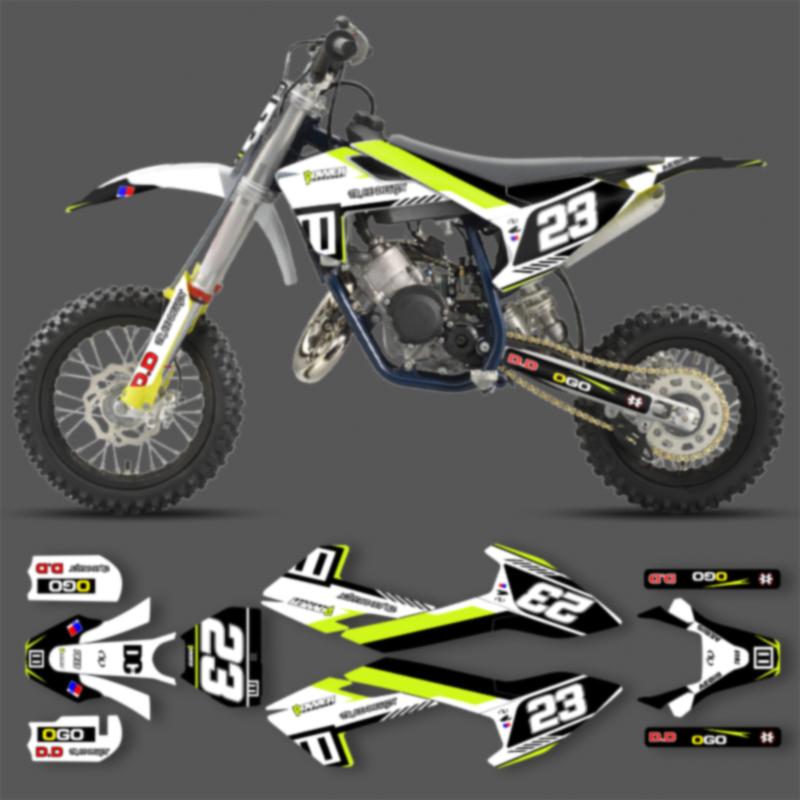 PowerZone Индивидуальные Командные Графические Фоны Наклейки Комплект Для Husqvarna TC50 TC 50 2017 2018 2019 2020 2021 2022 2023