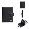 Men's Medium-Length Pu Leather Wallet with Multiple Card Slots Multi-Function Billfold Credit Card and Passport Holder