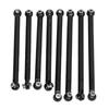 8PCS Metal Full Car Tie Rod Tie Lever Link Pull Rod for MN86 Series Model Upgrade RC CarBlack