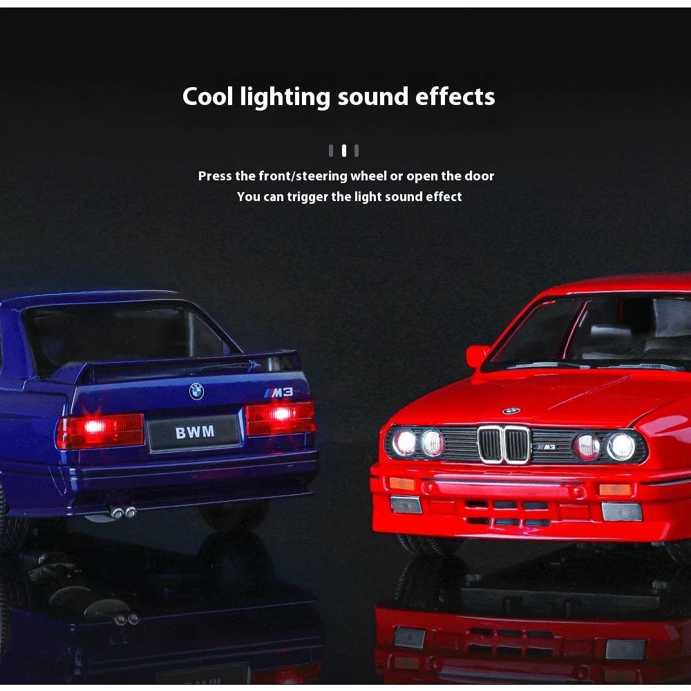 1/24 Scale BMW M3 1988 Street Car Diecast Alloy Metal Model Car Collection Hobbies Decorative Ornament Gift Box for Boyfriend Present