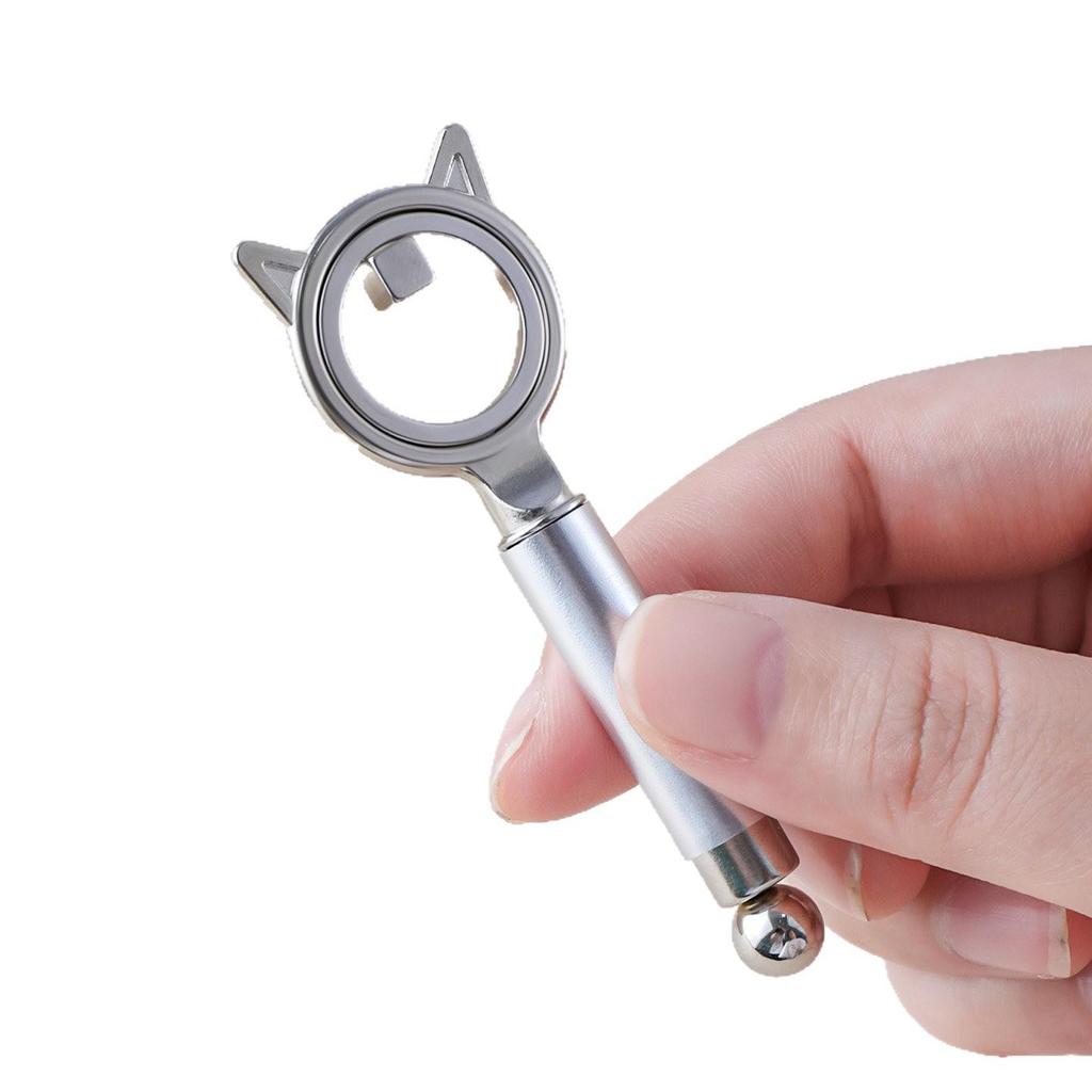 Adorable Cat-Shaped Nail Art Tool with Frosted Metal Handle - Portable, Practical, and Creative Magnet