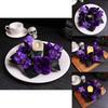 Halloween Purple Rose Candle Ring Decor With Synthetic Flowers For Venue Decoration And Festive Display
