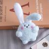 Adorable Pink Long-eared Bunny Keychain Plush Toy Cute Animal Pendant