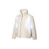 Color Block Design Casual Pleated Woven Long Sleeve Vintage Jacket Women Jackets Beige 1388065-280