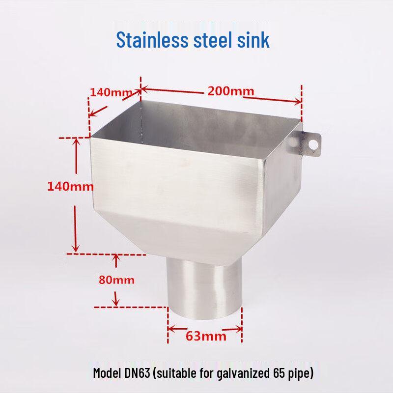 Stainless Steel Round Side Drain Funnel
