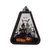 Halloween Decorations, LED Shadow With Haunted House Scenes, Black Triangular Decorative Lights, Suitable For Desks, Walls, And Hanging.