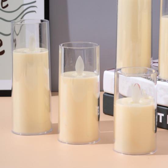 LED Candle Lamp Flickering Flameless Smokeless Battery Operated Simulation Candle Light Centerpiece Table Decor
