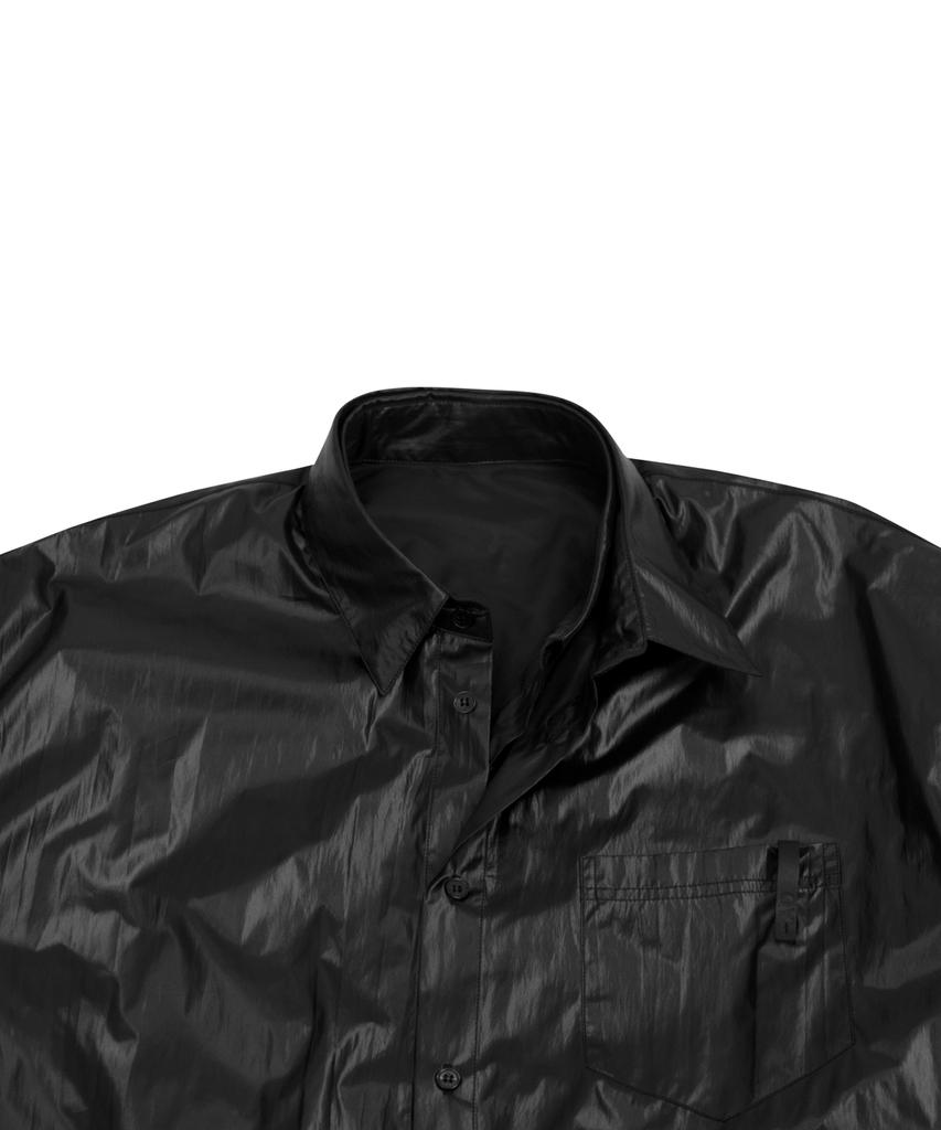 OHY Layered Panel Logo Shirt - Black