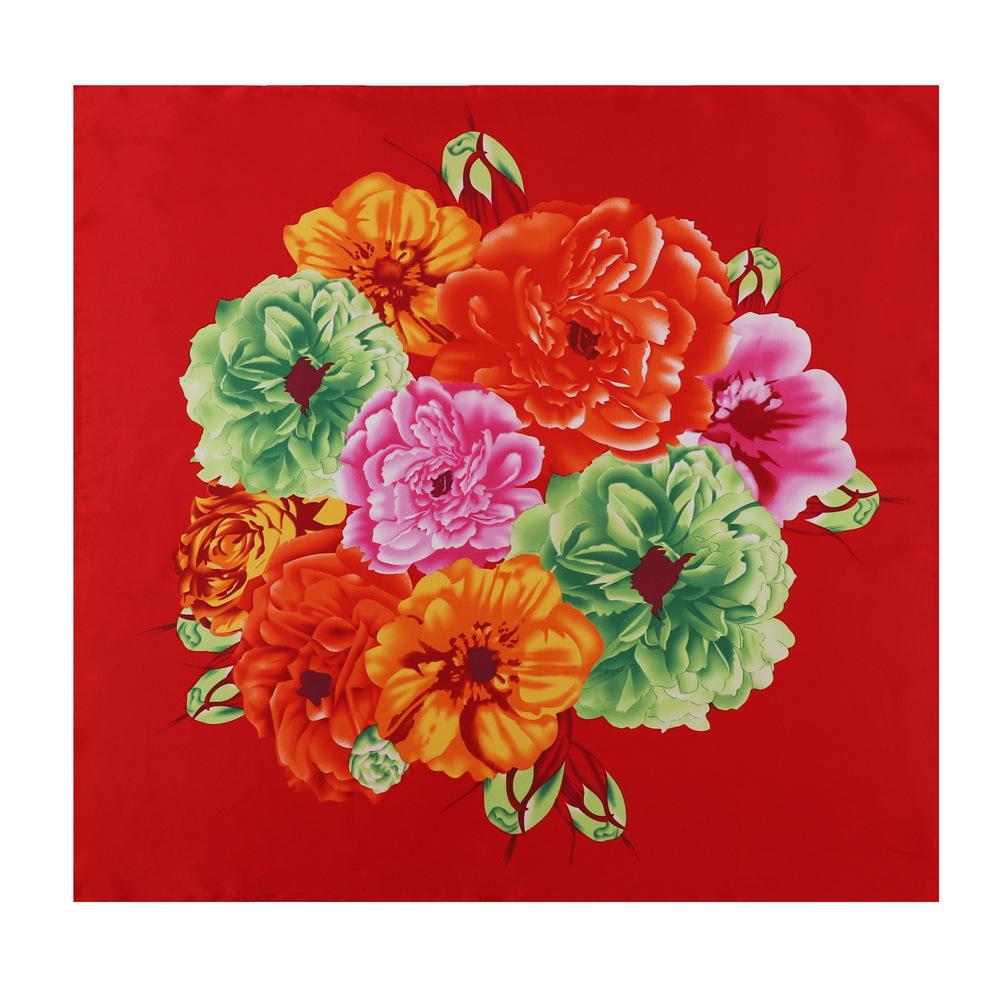 Шелковый шарф с тюрбаном и принтом. Шелковый квадратный шарф. Большой квадратный шарф 90 см. Женский солнцезащитный шарф-шаль.