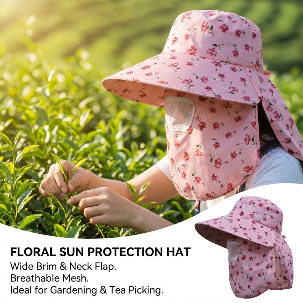 Fordable Sun Hat Wide Brim Agricultural Work Cap Portable Basin Cap  Women