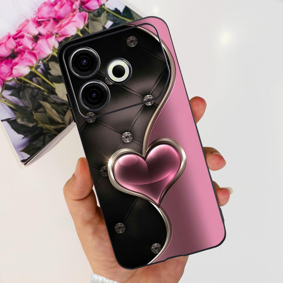 Чехол для телефона Tecno Pova 6 Neo Pova6 Neo 4G 2024 Элегантный принт Мягкий силикон ТПУ Чехлы