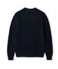 Edeunbeoleokeulleob Aran Crew-Neck Sweater (Navy)