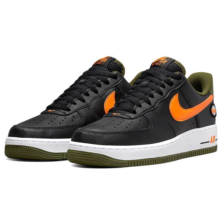 Nike Обручи Air Force 1 07 LV8 — черные мужские кроссовки Total Orange Rough Green White DH7440-001