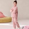 Женский плюшевый коралловый флисовый зимний комплект пижамы