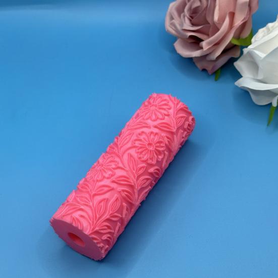 1Pc/1 Set Polymer Clay Flower Texture Roller Pottery Clay Modeling Patterned Roller DIY Household Ceramic Slab Clay Tile Textured Embossing Tools