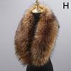 Winter Large Faux Fox Fur Collar Fake Fur Coat Scarves Luxury Women Men Jackets Hood Shawl Decor Female Neck Collar Wraps