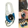 Durable Keychain Hook Stainless Steel Buckle Outdoor Carabiner Climbing Tool Double Ring Car Fishing Keyring