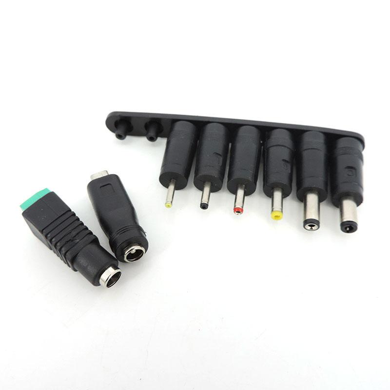 Универсальные 8 наконечников 5,5x2,5 мм 4,0x1,7 3,5x1,35 мм 4,8x1,7 мм разъем адаптера переменного тока постоянного тока "папа" для ПК, ноутбука