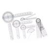6pcs 360 Degree Transparent Goniometer Set Transparent Clear Angle Ruler Set  Orthopedics