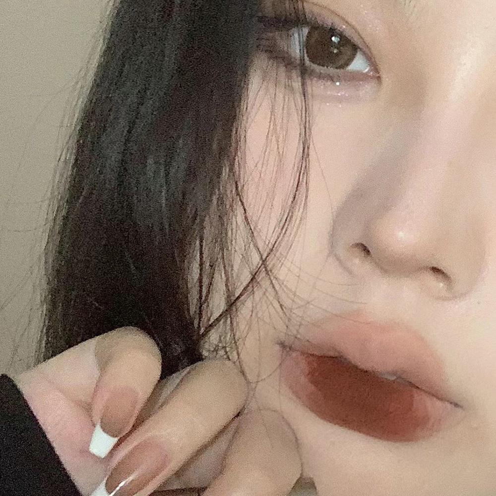 6 Brown Pink Lip Glaze Matte Liquid Lipstick Peach Pink Waterproof Velvet Nude Red Lip Mud Cheek Rouge Tint Cosmetics