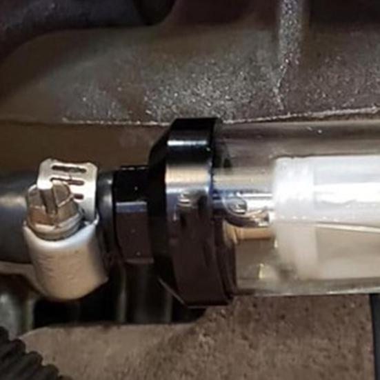 Visible Clear Glass Fuel Filter with Thickened 5/16-Inch Fuel Line And Hose Clamps Universal Oil Filter Kit