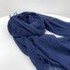 Navy Blue Cotton Scarf Versatile Sunscreen Shawl Japanese And Korean Literary Men'S Scarf Plant Dyed White Embryo Silk Scarf