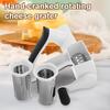 Hand-Crank Rotary Cheese Grater Professional 2-in-1 Shredder with Fine Coarse Drums for Parmesan