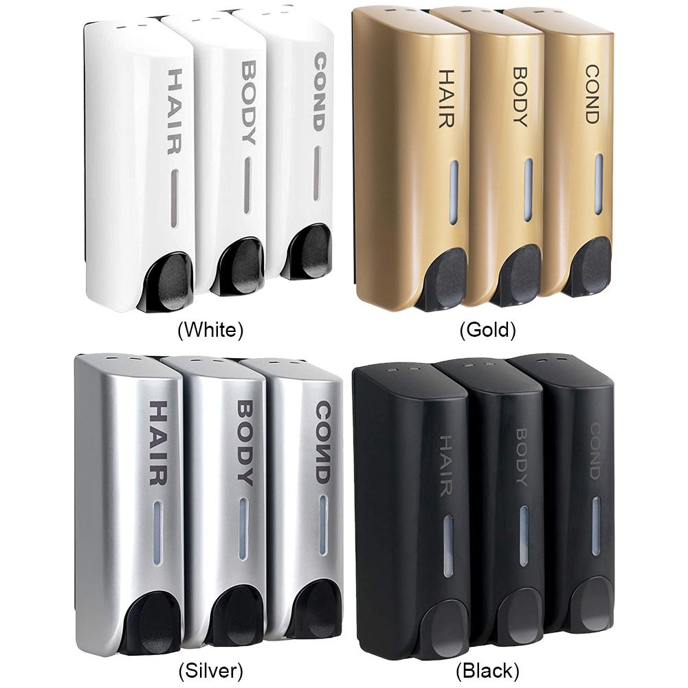 Тройной диспенсер для геля для душа, шампуня, 350 мл, термостойкий, настенный, большой емкости, для ванных принадлежностей