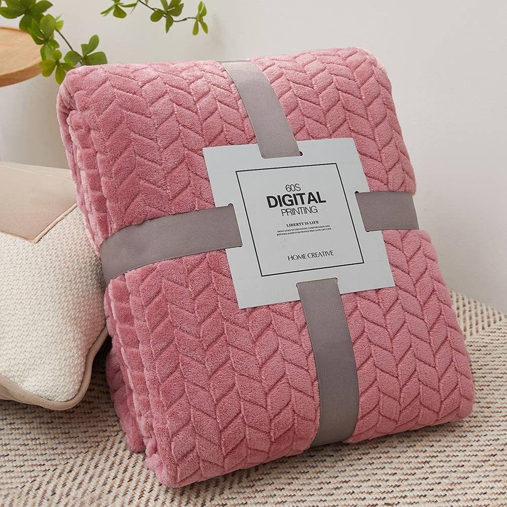 Fluffy Warm Blanket Solid Color Conditioning Quilt New Throw Blanket Home Office