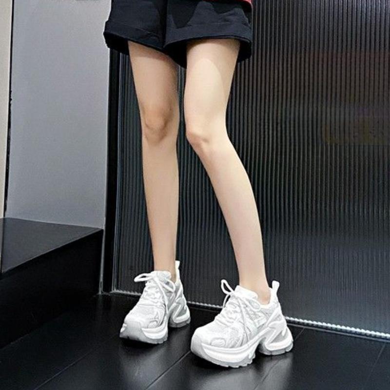 Модная высокая платформа женская обувь сетка дышащая женская обувь спортивная спортивная 2024 новая удобная и элегантная качественная обувь