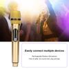 ASHATA Wireless Handheld Microphone 1-to-1 Outdoor Audio TV Karaoke Conference Performance Home KTV Party Gold