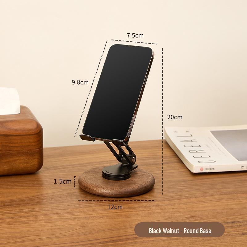Solid Wood Rotatable Adjustable Phone & Tablet Stand