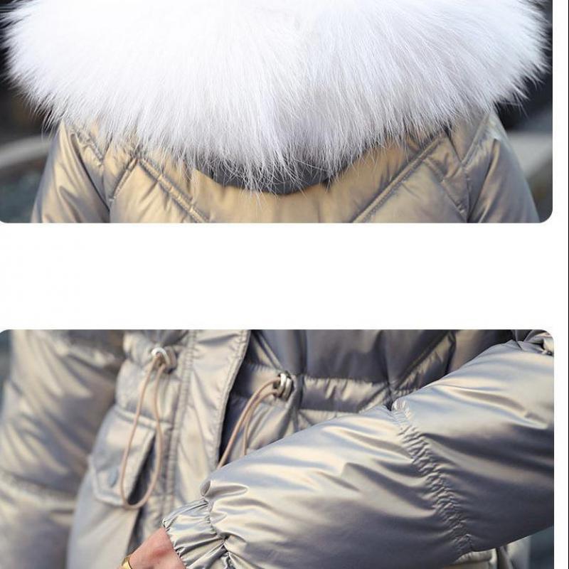 Зимние женские свободные парки пальто женские утепленные теплые меховые с капюшоном длинная куртка с хлопковой подкладкой