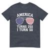 Funny America Turns 250 I Turn 50 1976 50th Birthday TShirt