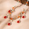 Antique Hanfu Necklace New Chinese Cheongsam Accessories Soft Yingluo Chinese Style Red Daily Retro Collarbone Chain