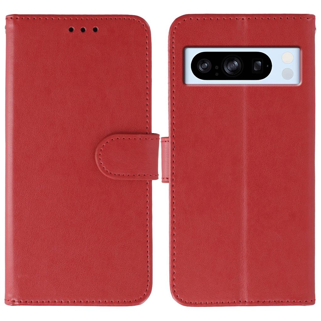 For Google Pixel 8 Pro Case PU Leather Flip Wallet Phone Cover with Strap