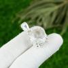 Sterling Silver Cushion Natural White Topaz Trendy Wife Ethnic Pendant Jewelry