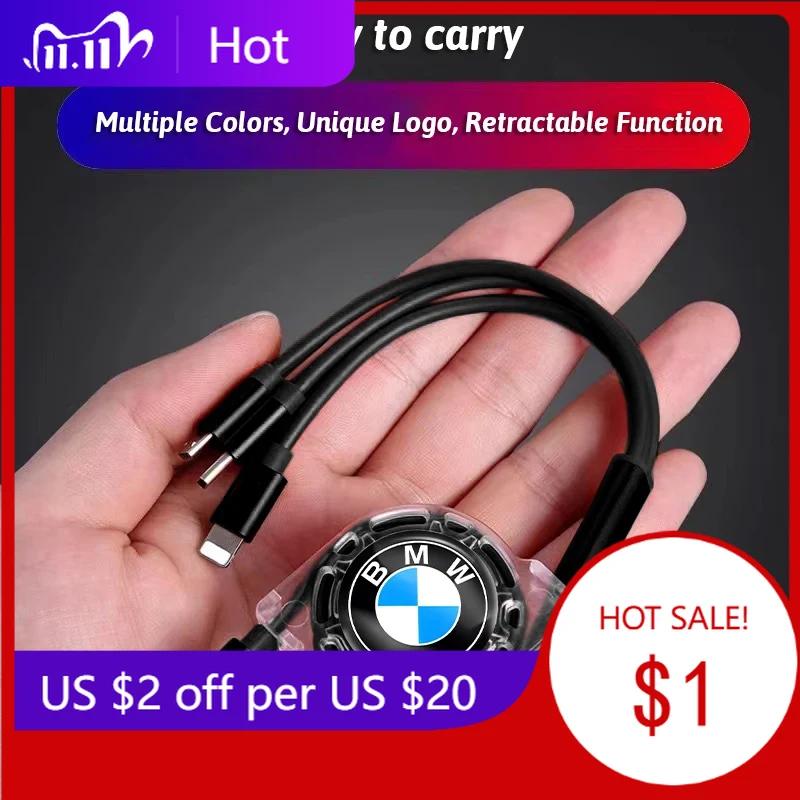 UQEK5 2025 Hot 3 In 1 Micro USB Type C Charging Cable Multi Charger For BMW X1 X2 X3 X5 X4 X6 X7 G30 G20 G32 G11 G12 F40 F30 F20 F10 F