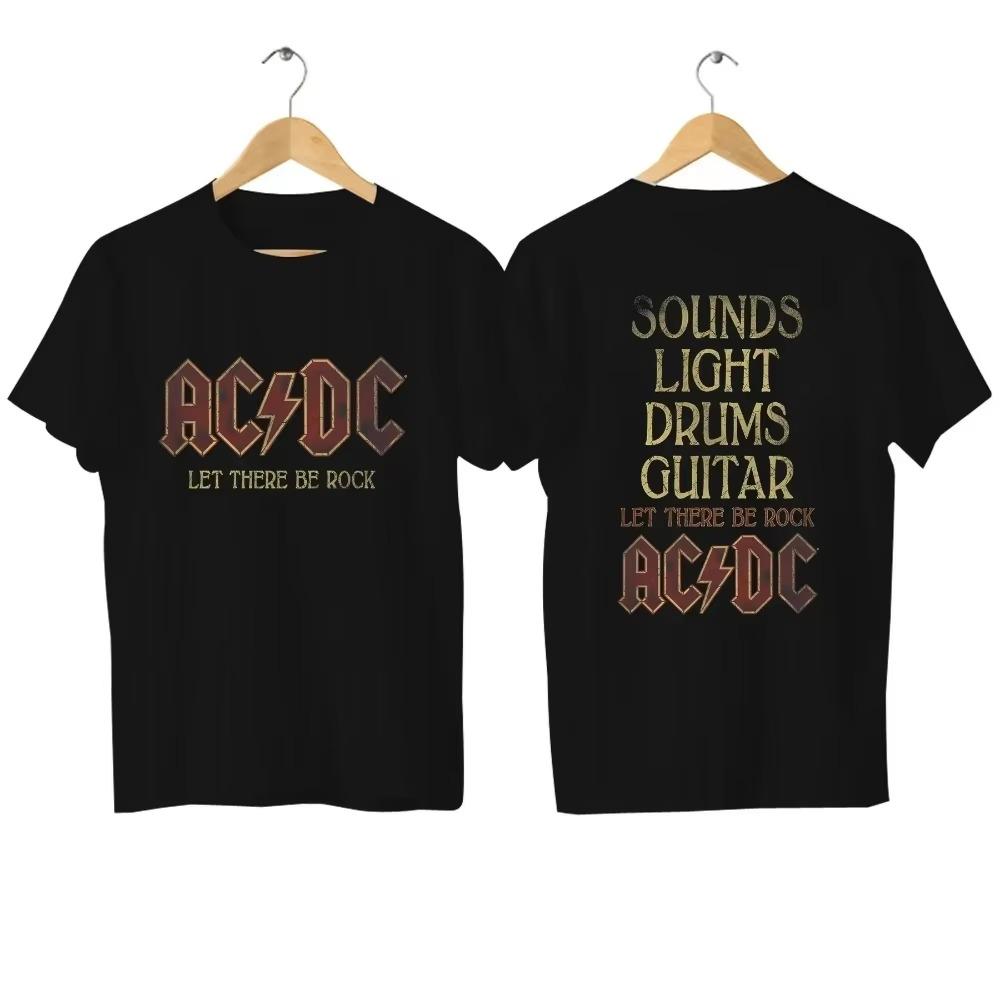 2024 AC PWRDUP Живая DC Принт Футболка Графические Футболки Мужские Женские Футболка Хлопок Хип-Хоп Группа Мода Оверсайз Футболки Летняя Одежда