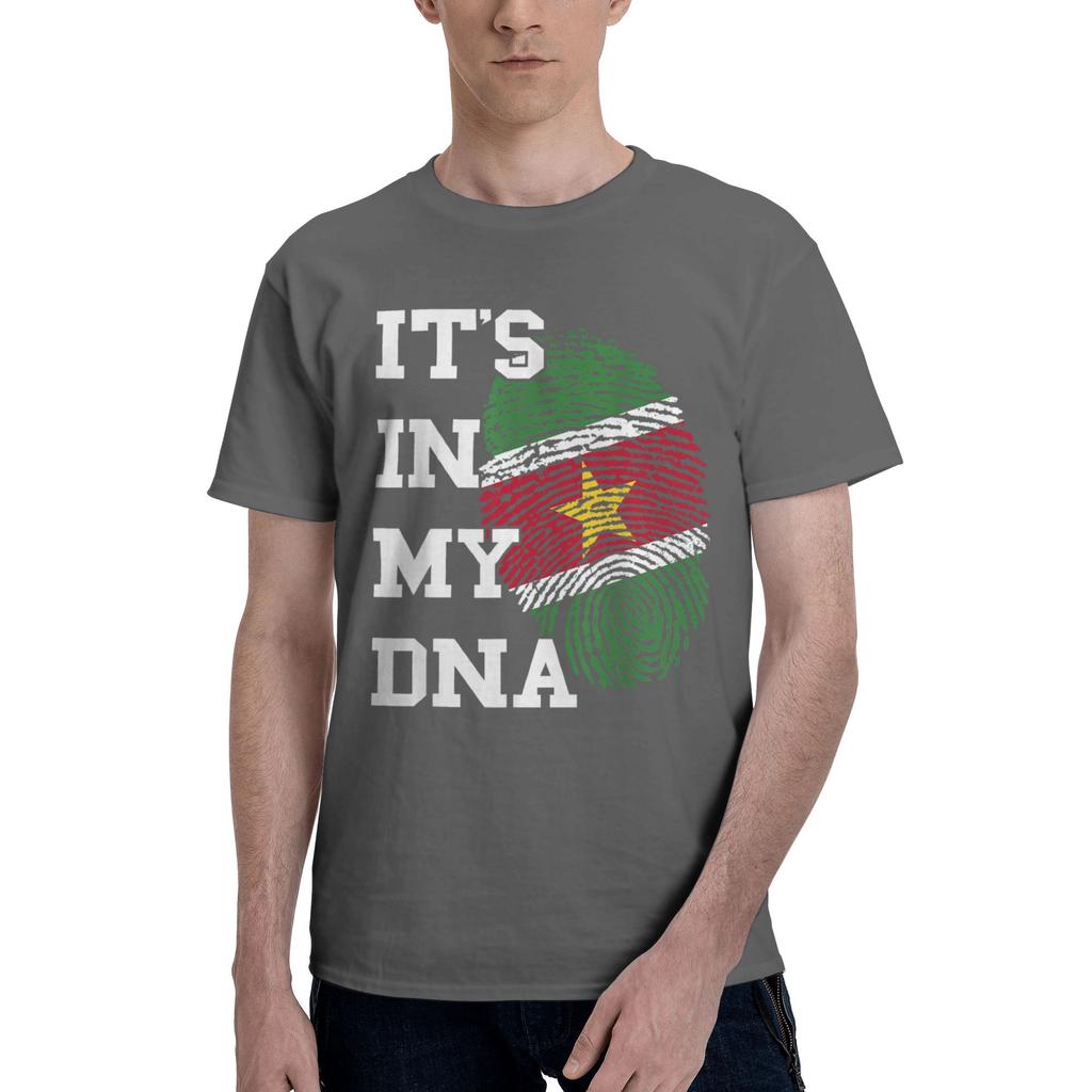 Men T-Shirt Suriname Flag Its In My DNA Thumbmark Surinamese Roots Novelty Tee Shirt Short Sleeve T Shirts O Neck Tops Classic