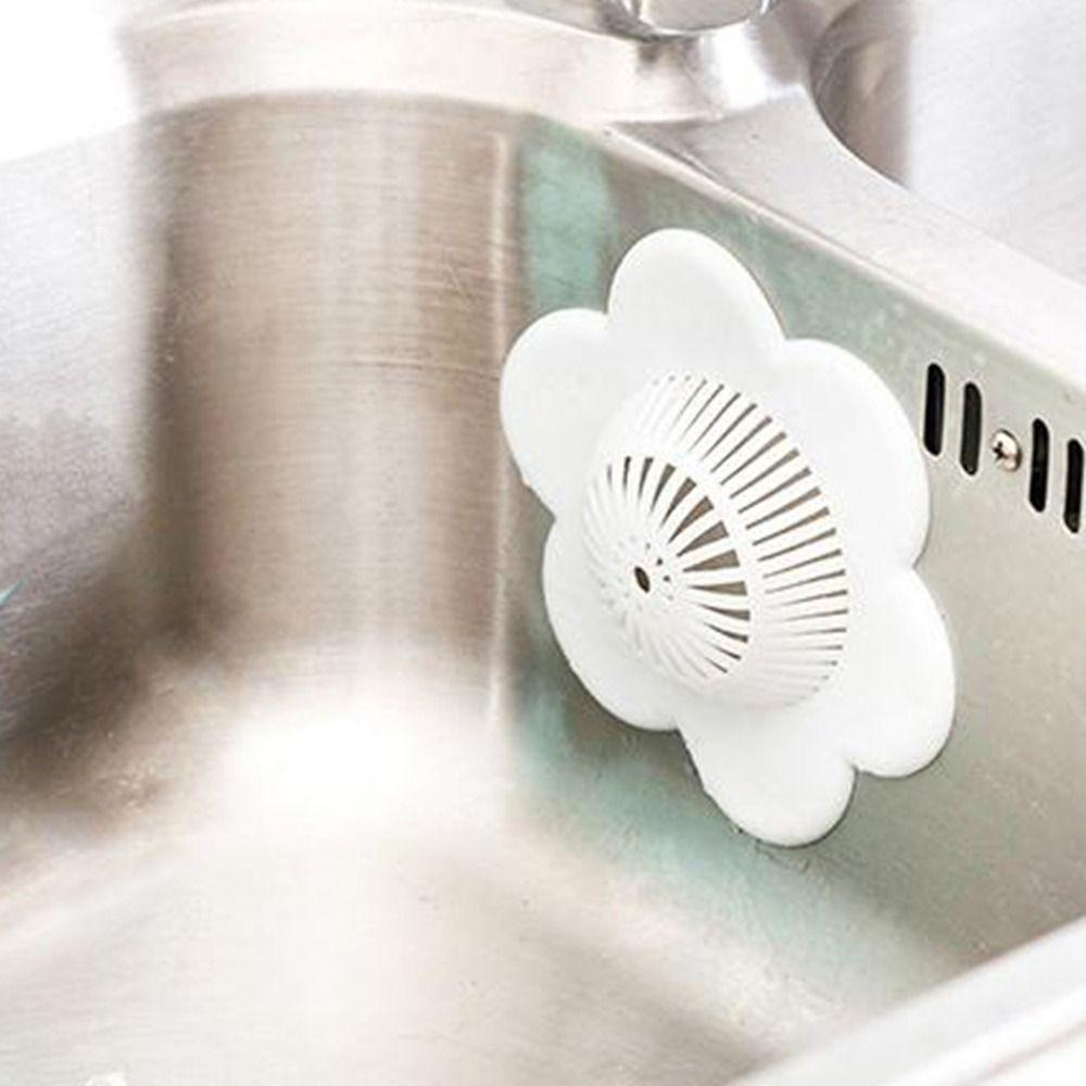4Pcs Soft Flower Sink Strainer Anti-clogging Hair Catcher Floor Drain Covers Bathtub