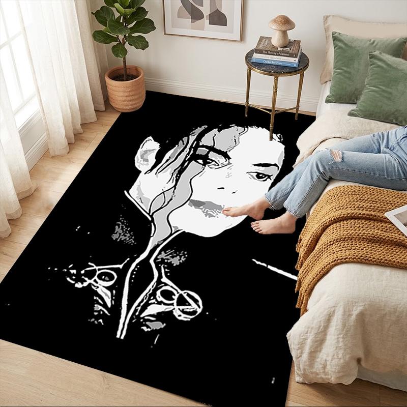 Michael Jackson Living Room Nonslip Area Rug Soft Carpet For Bedroom Gameoom Playroom Sofa Office Home Decor Doormat