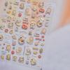 Tomoni 3D Embossed Nail Art Stickers - Japanese Children's Floral Designs for Nail Decoration
