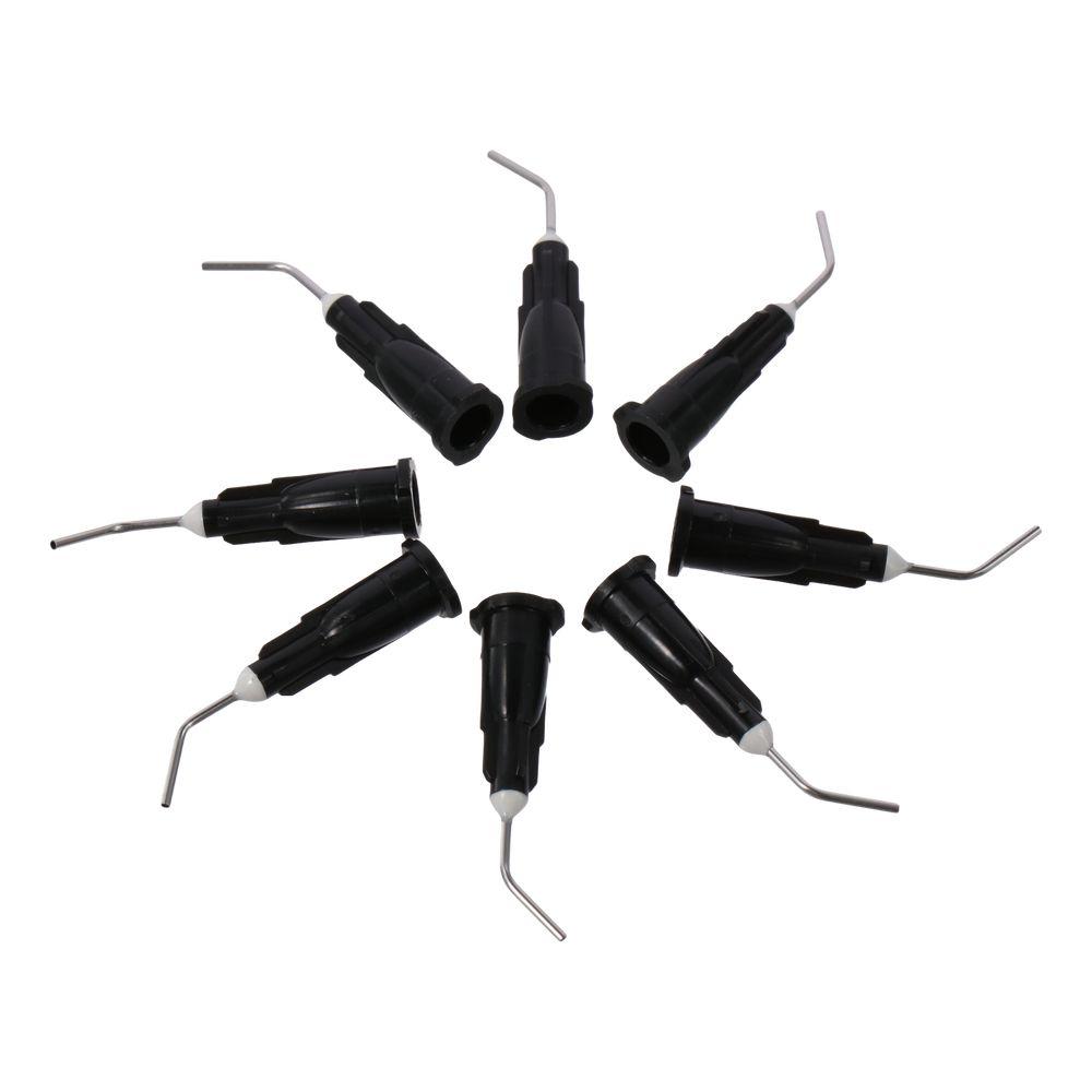 200pcs 20 Gauge Dispensing Needles Black Dispensing Needle Tips Pre Bent Flow Bent Dispensing Tips