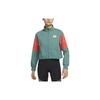 Solid Logo Woven Retro Sports Stand Collar Jacket Women Jacket Green DQ4626-361